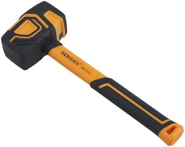 BOOSDEN Rubber Mallet, 36 oz Rubber Mallet Hammer, Rubber Hammer with Hook, Mallet Hammer with Solid Head & Ergonomic Grip Handle, Soft Face Hammer, No Damage for Flooring, Woodworking and Camping