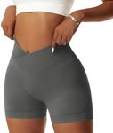 Vertvie Women's Gym Shorts V Cross 