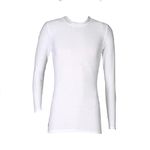 CW Compression Top White Full Sleeve Skin Inner Plain T-Shirt for Sports T for Men Inner (Large)