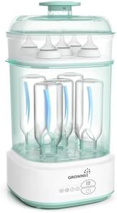 GROWNSY Bottle Dryer Compact Electric Baby Bottle Steamer, Bottle Dryer for Baby Bottles, Pacifiers, Pump Parts Green