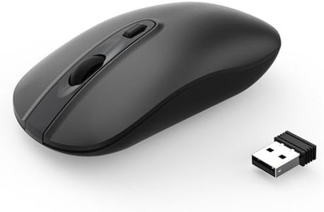 Wireless Mouse, Cimetech 2.4G Computer Mouse Cordless Optical Mice for Laptop, Slim Quiet Wireless Mouse with USB Nano Receiver ... BAT Black