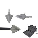 ZSHJGJR Archery Arrowhead Broadheads Metal Target Arrow Point For Outdoor Hunting DIY Arrows 6Pcs (6pcs + box)