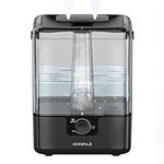 CHIVALZ Humidifiers for Bedroom, 6L Cool Mist Humidifiers for Baby Nursery, 26dB Quiet, 50H Runtime, Top Fill Humidifier for Large Room, Home, Plants, Nightlight, Oil Diffuser 1 Pack