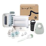 Tommee Tippee Ultimate Formula Feeding Kit, Electric Steam Steriliser, Newborn Baby Bottles and Perfect Prep Day and Night Machine, White