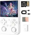 RG35XX Pro Retro Handheld Game Console , RG 35XXPro Support HDMI TV Output 5G WiFi Bluetooth 4.2 , 3.5 Inch IPS Screen Linux System Built-in 64G TF Card 4353 Games(White-New)