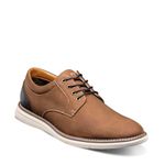 Nunn Bush Men's Chase 2.0 Casual Plain Toe Oxford Contemporary Lace Up, Cognac, 9.5 Wide