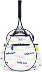 Ame & Lulu Kids Big Love Tennis Backpack - Padded & Adjustable Straps- For Ages 7-11 - Hello Love