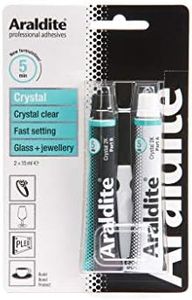 Araldite Rapid Adhesive Crystal Glue For Ceramic Glass & Jewellery 2 X 15ml Tubes