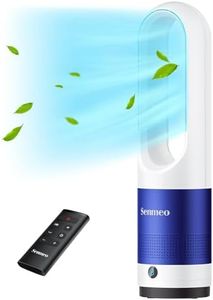 Senmeo Ventilador de Torre sin Aspas de, Ventilador de Pie Silencioso con Mando a Distancia, 8 Velocidades, Oscilación 90°, Temporizador 9 Horas, Pantalla LED, Ventilador Portátil para Hogar y Oficina