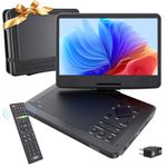 MAGOFLY 12.5 inch Portable DVD Player, Seamless 360° Remote Domination,10.1" IPS HD Screen, 5-Hour Battery Life, Last Memory Feature, CD/DVD/SD/USB Support, with Car Headrest Mount,Regions Free