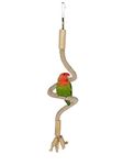 KSK Bird Rope Perch Cotton Rope Spiral Swing Climbing Standing Ladder for Bird Cage Parrot Toy Cage Accessories for Budgies Parakeet Size for Small Bird