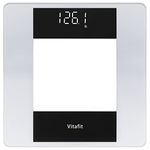 Vitafit Digital Bathroom Scales for Body Weight, Weighing Professional Since 2001, Batteries Included, 28st/400lb/182kg, Silver