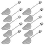 welsberg 5 pairs of shoe trees, plastic shoe shaper for UK shoe sizes 2,3,4,5 shoe former for women's footwear sneakers, moccasins, stilettos, loafers, flats, grey