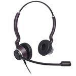 JPL Headset HAC-2 Binaural, Corded, Professional Office / Contact Centre, HAC Compatible, (QD) Quick Disconnect System, Suitable for Hearing Aware & Hearing Impaired Users - Black