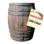 WATER BARREL, rain barrel The rain barrel with noticeable wooden structure in a beautiful design with wood grain, durably waterproof and shatter-proof.