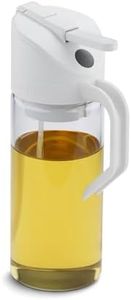 Dreamfarm Oileroo 3-in-1 Glass Oil Pourer, Sprayer, & Measurer - 1 Tablespoon Spray/Dose - White