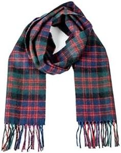 Briomhar MacDonald Clan Tartan Plaid Wool Scarf - 100% Lambswool Made in Scotland, Perfect Winter Scarf for Cold Weather