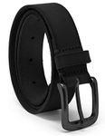 Timberland Boys' Leather Belt, Black/Classic, Medium