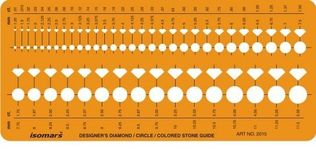 Isomars Brilliant Diamond Coloured Gemstone Guide Shapes Symbols Drawing Drafting Template Stencil