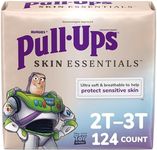 Pull-Ups Boys' Skin Essentials Potty Training Pants, Training Underwear, 2T-3T (16-34 lbs), 124 Ct (4 Packs of 31)