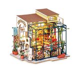 Rolife Mini DIY Craft Doll House Kit Flower Shop Model Dollhouse Toy Set Adult Teens Building Puzzle Birthday Gift