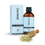 The IMMUNO Co. Oil Pulling| Ayurvedic Dental Mouthwash For Healthier Teeth & Gums| Fresh Breath| Fennel Flavour 200ml