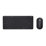 Trust Lyra Bluetooth Keyboard and Mouse Set, QWERTY UK Layout, 84% Recycled Plastics, Rechargeable Multi-Device Wireless Keyboard and Mouse for PC, Laptop, Mac, Tablet, Windows, Android, iOS - Black