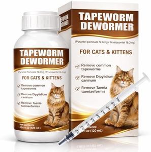 Cat Dewormer Liquid Broad Spectrum Treatment for Tapeworms, Roundworms & Hookworms with Praziquantel & Pyrantel Pamoate, 120ml