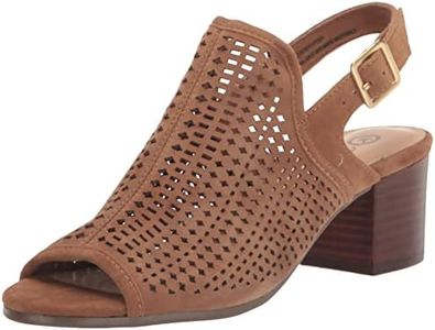 Bella Vita Women's Emmalyn Heeled Sandal, Dark Tan Suede Leather, 8.5 Narrow