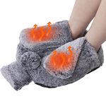 WARMTUYO Foot Warmer, Hot Water Bottle for Feet, 2L Hot Water Bottle with Soft Plush Cover, Foot Warmer Hand Warmer for Men and Women, Anti-Slip Sole, Hot Water Bottle Pouch for Pain Relief