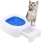 Cat Toilet Training Kit, Cat Toilet Training System, Flushable Potty Training Toilet Seat with Flushing Litter, Toilet Trainer for Cat, Training Toilet Seat for Cats