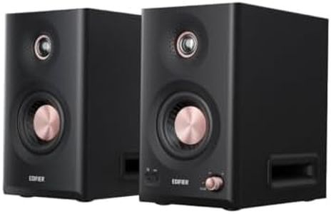 Edifier MR5 Powered Studio Monitor Speakers 2.0 Pair, Hi-Res Audio & Wireless Certified Bookshelf Speakers, 110W RMS with Hi-Res Audio LDAC Bluetooth V6.0, XLR/TRS/RCA Input, Black