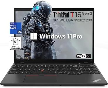 Lenovo ThinkPad T16 Gen 2 16" FHD+ Business Laptop Computer, 13th Gen Intel 10-Core i5-1335U (Beat i7-1255U), 40GB DDR4 RAM, 2TB PCIe SSD, WiFi 6E, BT 5.3, Backlit Keyboard, Windows 11 Pro, AZ-XUT