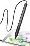 SonarPen - Pressure Sensitive Smart Stylus Pen with Palm Rejection and Shortcut Button. Battery-Less. Compatible with Apple iPad/iPhone/Android/Switch/Chromebook (Black)