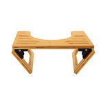 AmazerBath Bamboo Squatting Toilet Stool Collapsible Toilet Potty Stool for Bathroom, Men, Women