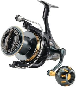 Big Game Surf Spinning Fishing Reel 8000/12000,20KG Drag Power Backlash-Free Bearings,Metal Reel Seat,Zinc Alloy Gear for Saltwater Inshore and Offshore Fishing (SKL, 16000)