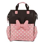 Disney Baby Girl Minnie Mouse Big Bow Diaper Bag, Backpack