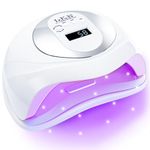 UV Nail Lamp,Gel Nail Lamp Nail Dryer 180W Professional UV LED Nail Lamp UV Lamps for Gel Nails with Automatic Sensor/4 Timer Setting,UV LED Nail Lamp Curing Lamp for Home Salon