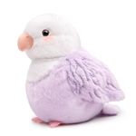 FRANKIEZHOU Realistic Purple Peony Parrot Plush Animal,Bird Plush Toy Gifts for Loss,Soft Gift for Kids, Girls Toy,Baby Gift, Cry Baby, Home Decor- Purple 5.5 inches Tall