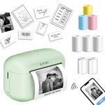 SEZNIK Mini Printer, Ultra HD Print 304 dpi | Inkless | Portable Printer | Bluetooth Printer Compatible with Android iOS | 1 Year Warranty (Mini-UltraHD-Green)