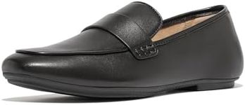 Fitflop Women's DELICATO Soft Leather Loafers Shoe, Black, 5 UK