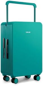 TUPLUS 24” Zipperless Suitcase Wide Handle Luggage with Spinner Wheels Hardside Travel Case with TSA Lock,Balance Collection,Green