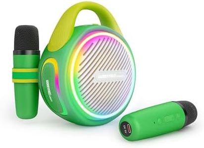 20W Portable Wireless Bluetooth Speaker with Two Microphones Mini Karaoke (Green)