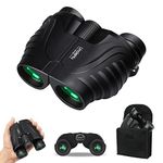 UncleHu 15x25 Compact Binoculars for Adults and Kids, Small High Power Binoculars with Large Eyepiece and Clear Vision for Bird Watching Hunting Travel Outdoor Sports with Carrying Case and Neck Strap