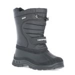 Trespass Kids Dodo Water Resistant Fur Lined Snow Boots - Black - 1 UK