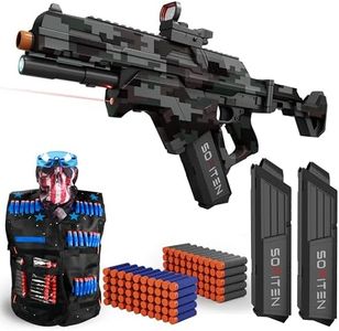 SOFITEN Electric Toy Gun Automatic Sniper Rifle with Foldable Stock, Automatic Toy Foam Dart Blaster for Boy Age 8-12 Years Old, Christmas Birthday Gifts for Kids and Adults, Indoor Outdoor Game