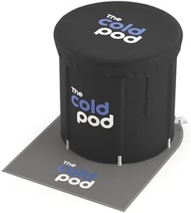 The Cold Pod Ice Bath with Standard Mat – 88 Gal Cold Plunge Tub with Cover & Non-Slip PVC Floor Protector – Durable, Easy-Clean Cold Therapy Set - Portable Ice Bath for Athletes & Recovery