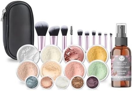 ULTIMATE KIT (LIGHT) Full Size Mineral Makeup Set Matte Foundation Kit Bare Face Sheer Powder Cover