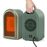 Portable Electric Heater Energy Efficient for Home Room,Advanced Ceramic Mini Fan Heater Low Energy Silcent 1200W/800W,Small Space Heater Plug in,2 Heat Settings & Overheat/Dumping Protection