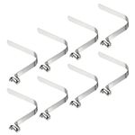 PATIKIL 10x8mm Kayak Paddle Snaps, 8 Pack Pole Push Button Spring Clips Steel Hollow Button Locking Tube Single Pin for Camping Awning Tent Pole